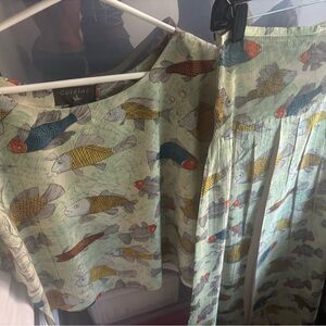 FLASH SALE! Brand new Cotélac Fish top and skirt set in size 0!